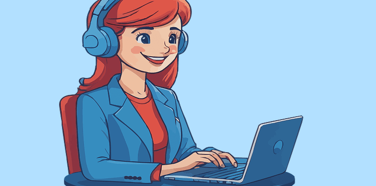 Receptionist using AI phone handling interface