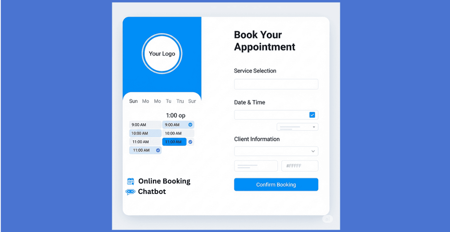 White-labeled booking page frontend preview